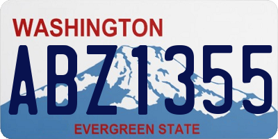 WA license plate ABZ1355