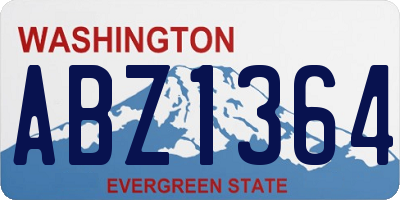WA license plate ABZ1364