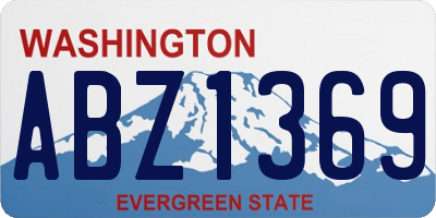 WA license plate ABZ1369