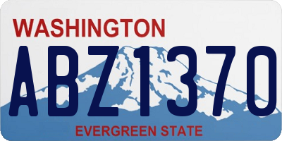 WA license plate ABZ1370