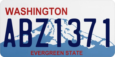 WA license plate ABZ1371