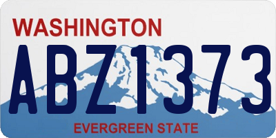 WA license plate ABZ1373