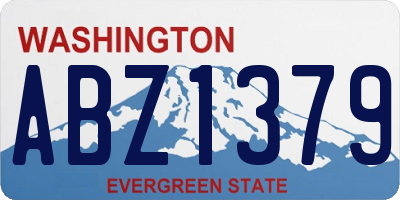 WA license plate ABZ1379