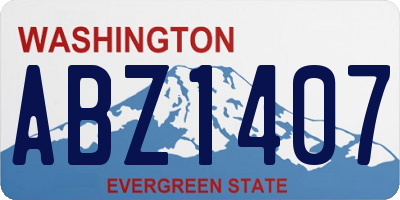 WA license plate ABZ1407