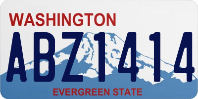 WA license plate ABZ1414