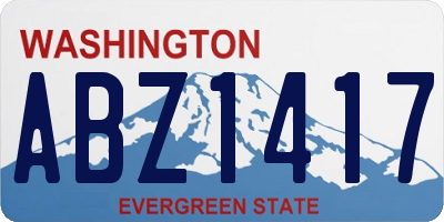 WA license plate ABZ1417