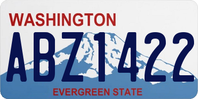 WA license plate ABZ1422