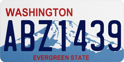 WA license plate ABZ1439