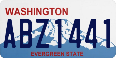WA license plate ABZ1441