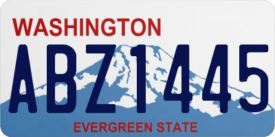 WA license plate ABZ1445