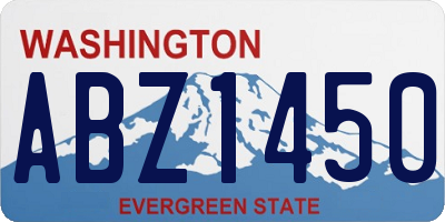 WA license plate ABZ1450