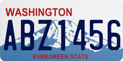 WA license plate ABZ1456