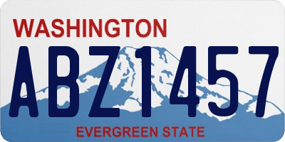 WA license plate ABZ1457