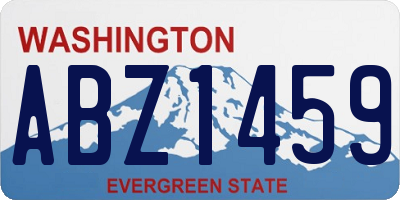 WA license plate ABZ1459