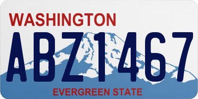 WA license plate ABZ1467
