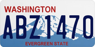 WA license plate ABZ1470