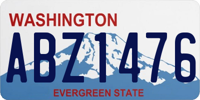 WA license plate ABZ1476
