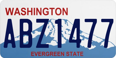 WA license plate ABZ1477