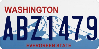 WA license plate ABZ1479