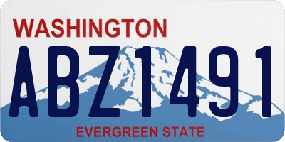 WA license plate ABZ1491
