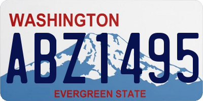 WA license plate ABZ1495