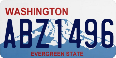 WA license plate ABZ1496