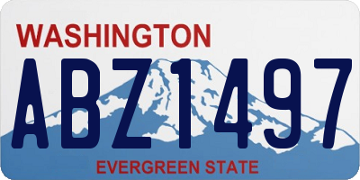 WA license plate ABZ1497