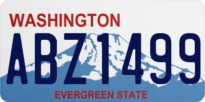 WA license plate ABZ1499