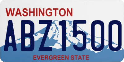 WA license plate ABZ1500