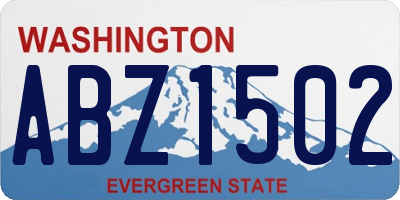 WA license plate ABZ1502