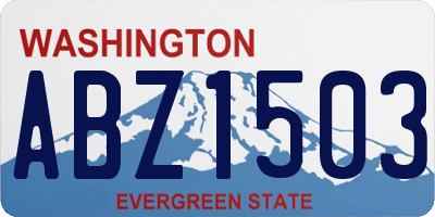 WA license plate ABZ1503