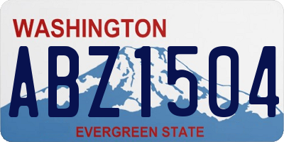 WA license plate ABZ1504