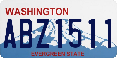 WA license plate ABZ1511