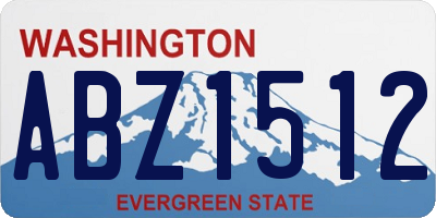 WA license plate ABZ1512