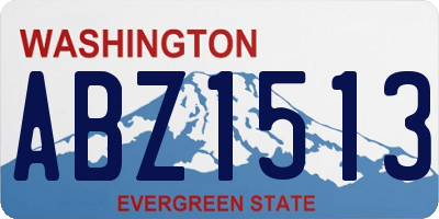 WA license plate ABZ1513