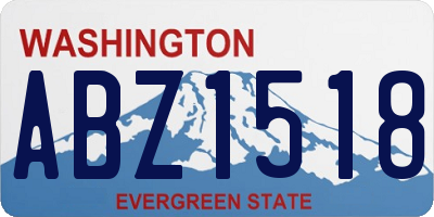 WA license plate ABZ1518