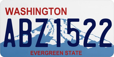 WA license plate ABZ1522