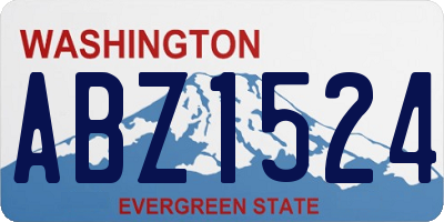 WA license plate ABZ1524