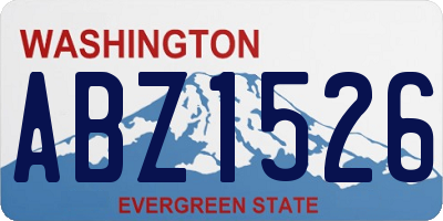WA license plate ABZ1526