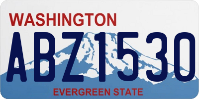 WA license plate ABZ1530