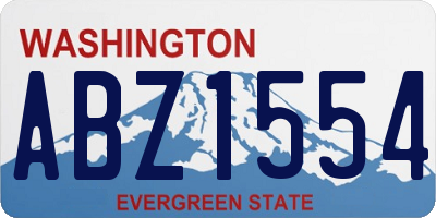 WA license plate ABZ1554