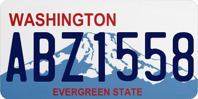 WA license plate ABZ1558