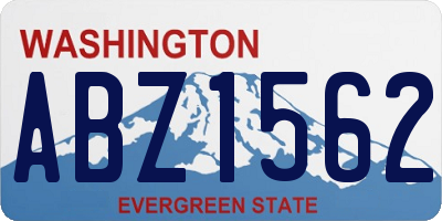 WA license plate ABZ1562
