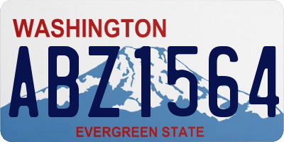 WA license plate ABZ1564