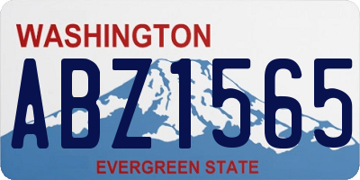 WA license plate ABZ1565