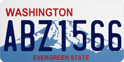 WA license plate ABZ1566