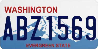 WA license plate ABZ1569