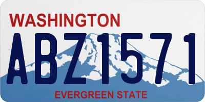 WA license plate ABZ1571