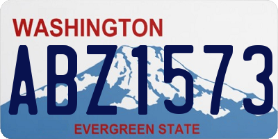 WA license plate ABZ1573
