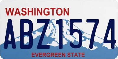 WA license plate ABZ1574